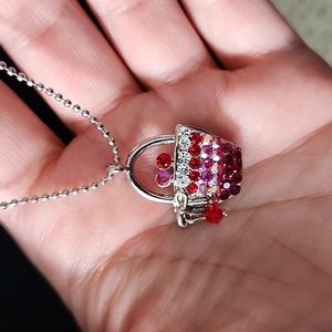 Austrian crystal encased pendant and necklace